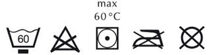 60 Grad schonend, max 60 Grad trocknen